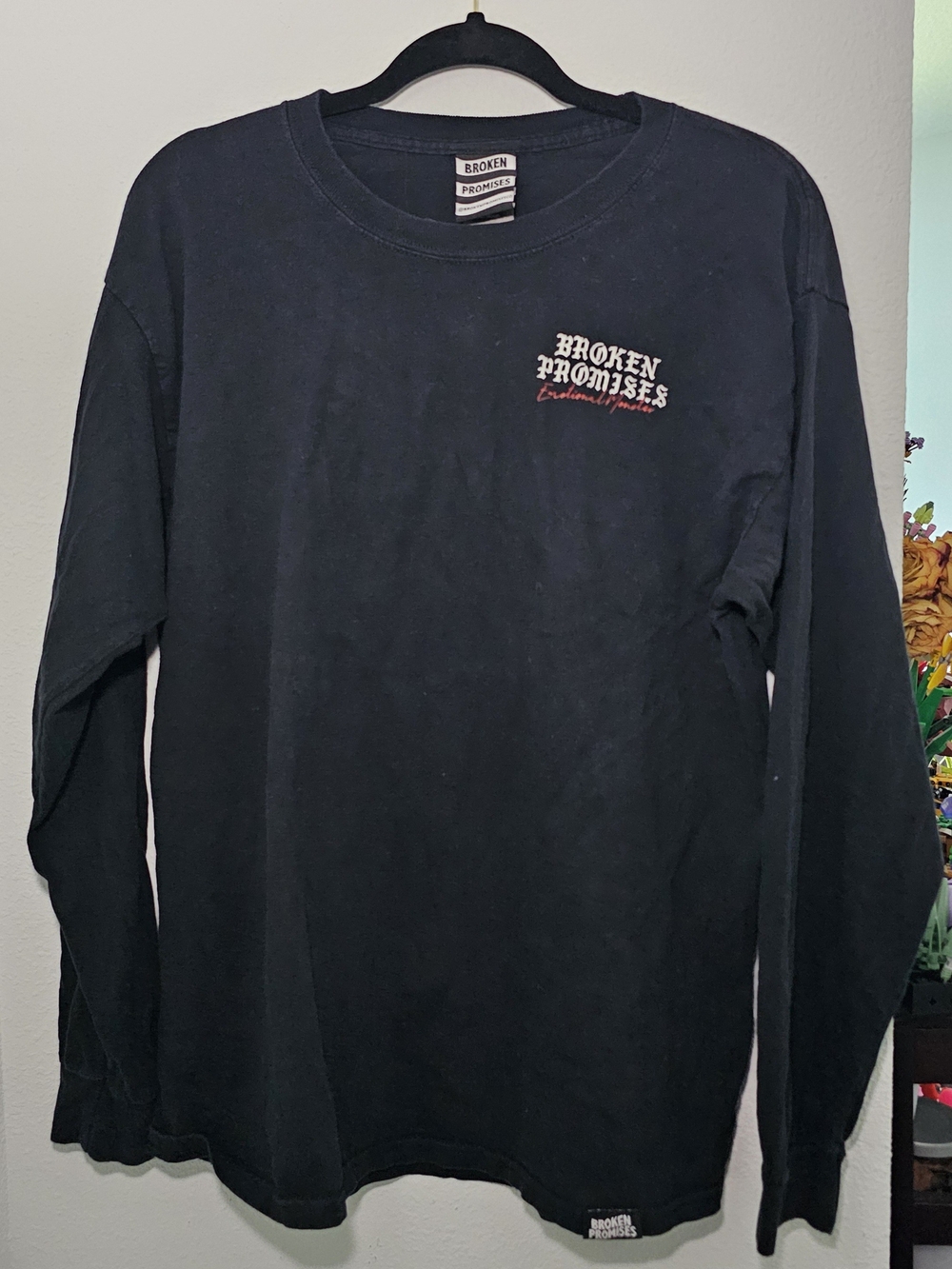 Broken Promises "Forever Means Nothing" Black Long Sleeve Graphic Tee Shirt